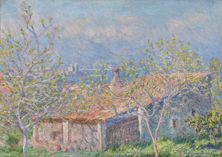 Gardener_s House at Antibes (1888) by Claude Monet apercu