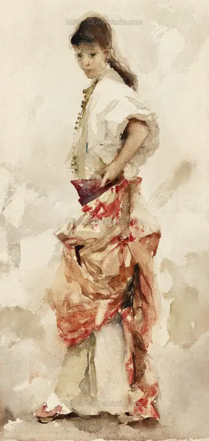 Girl in Spanish Costume (ca. 1789–1880) by John Singer Sargent apercu