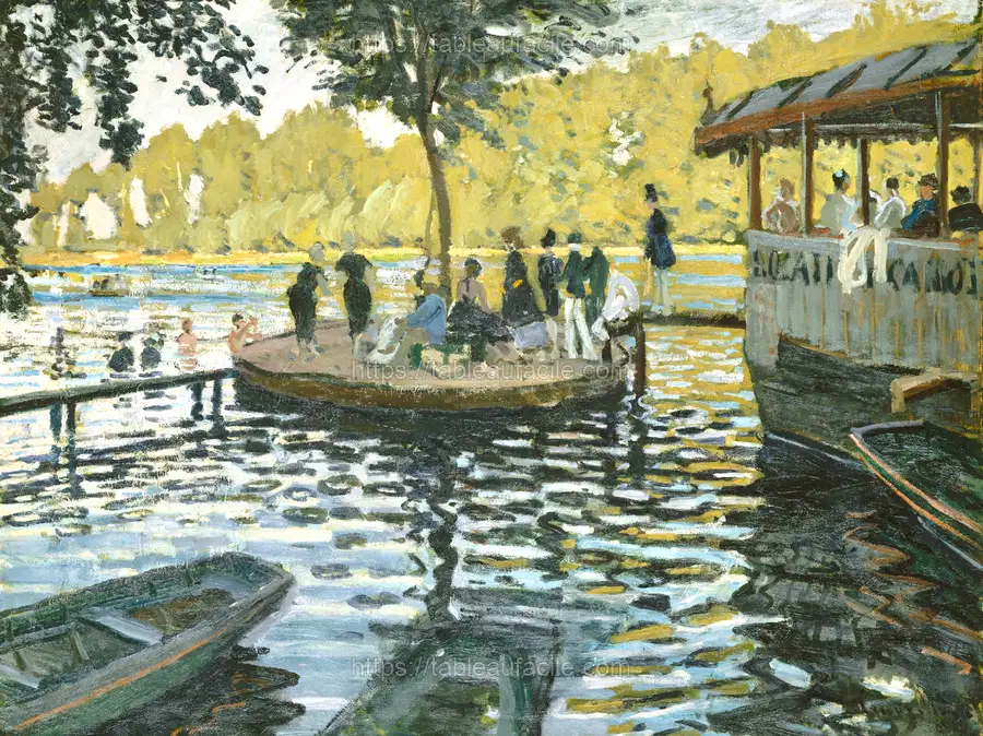 La Grenouillère (1869) by Claude Monet apercu