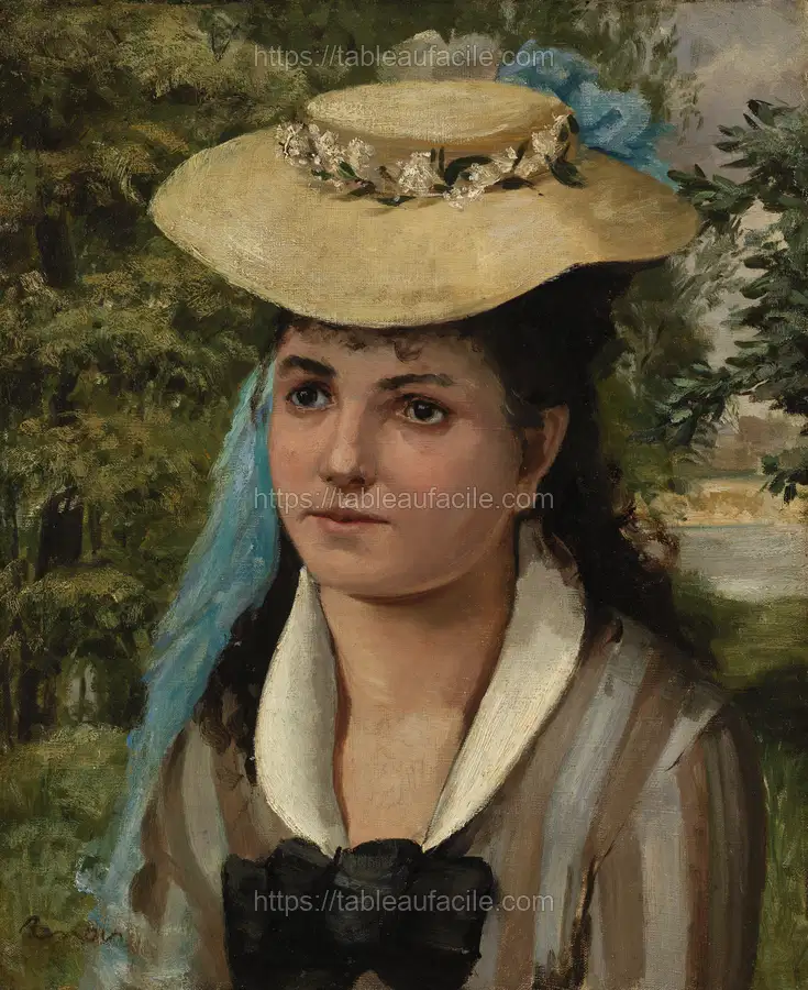 Lise in a Straw Hat (Jeune fille au chapeau de paille) by Pierre Auguste Renoir apercu