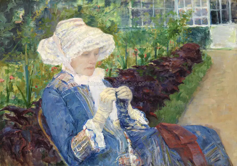 Lydia Crocheting in the Garden at Marly (1880) Mary Cassatt apercu