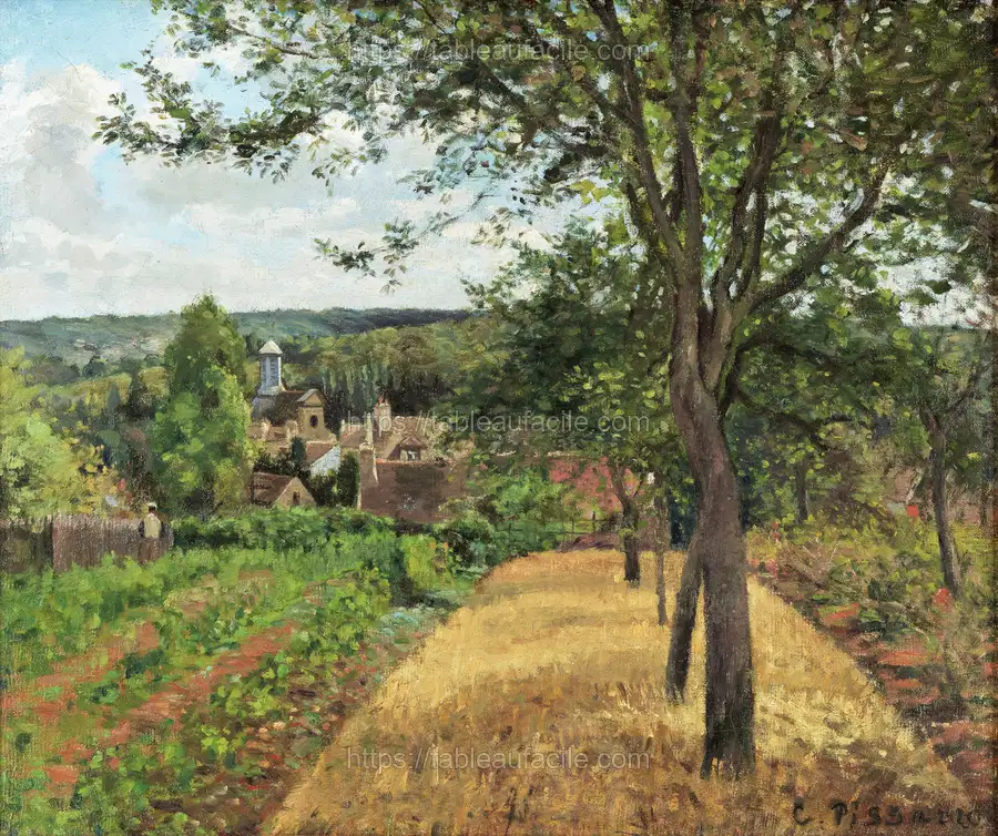 Orchards at Louveciennes (1872) Camille Pissarro apercu