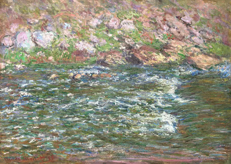 Rapids on the Petite Creuse at Fresselines (1889) by Claude Monet apercu