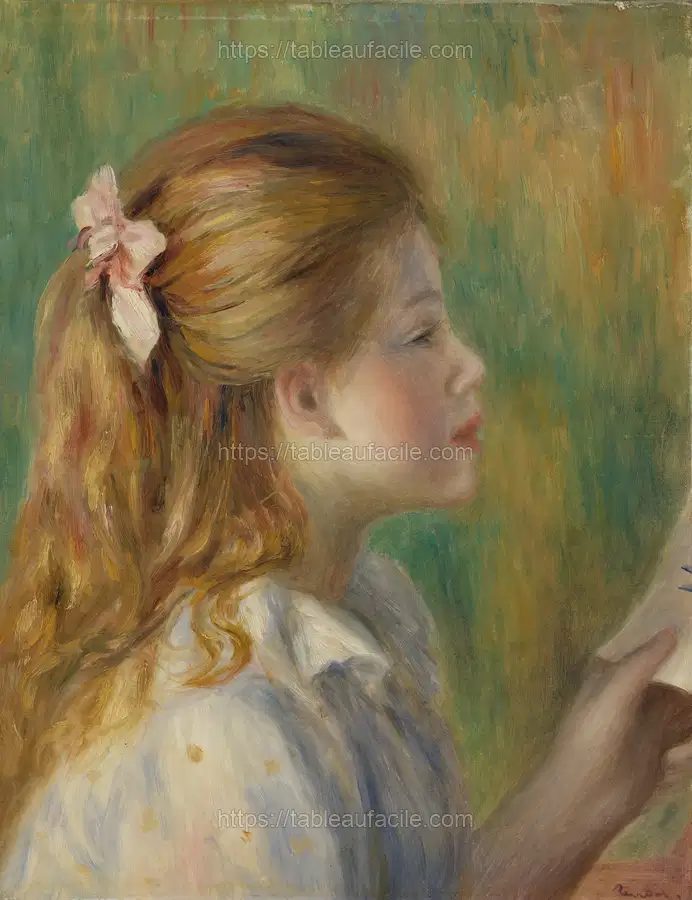 Reading (La Lecture) by Pierre Auguste Renoir apercu
