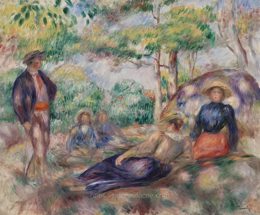 Resting in the Grass (Le Repos sur l_herbe) by Pierre Auguste Renoir apercu