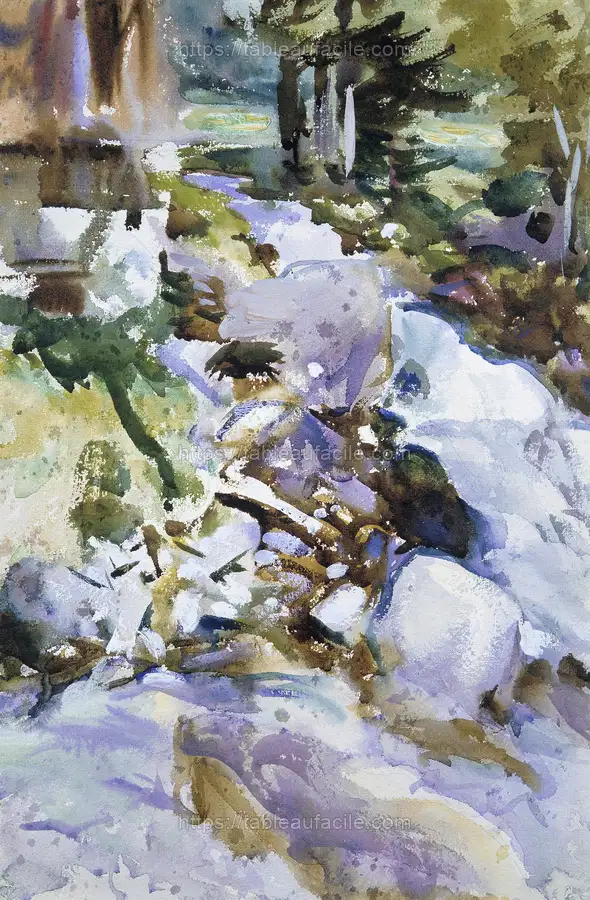 Rushing Brook (ca. 1904–1911) by John Singer Sargent apercu