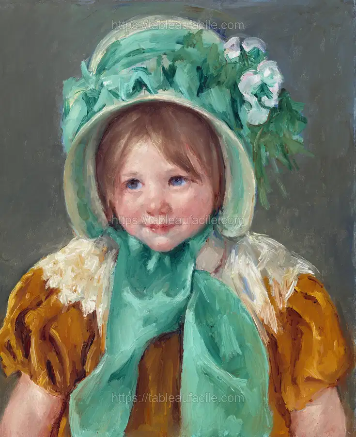 Sara in a Green Bonnet (ca. 1901) Mary Cassatt apercu