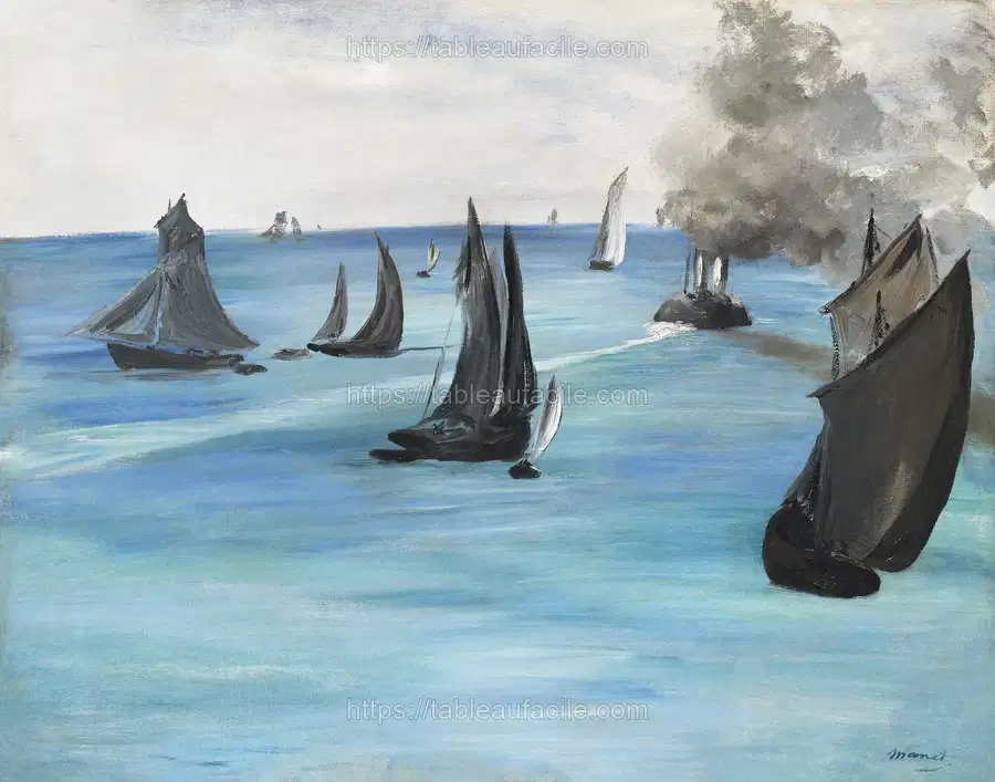 Sea View, Calm Weather (Vue de mer, temps calme), (1864) Édouard Manet apercu