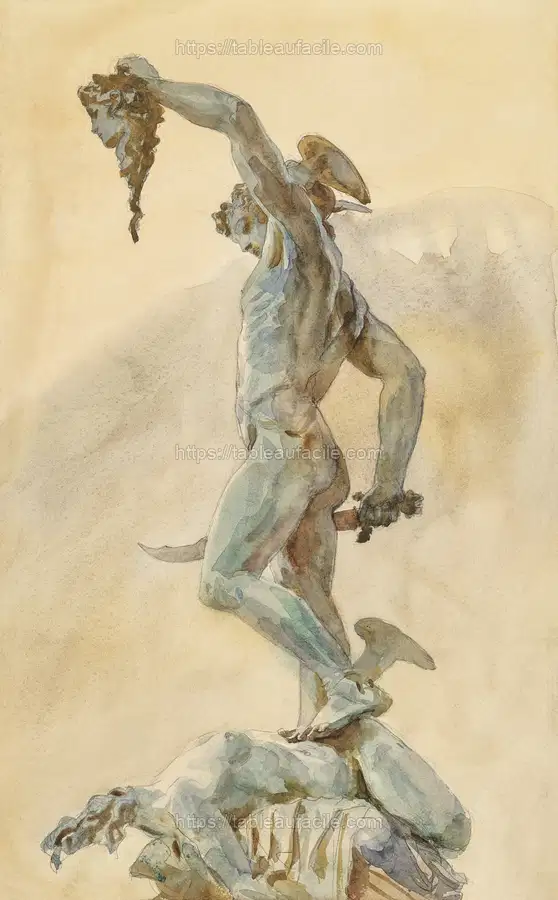 Sketch of Cellini_s Perseus John Singer Sargent apercu