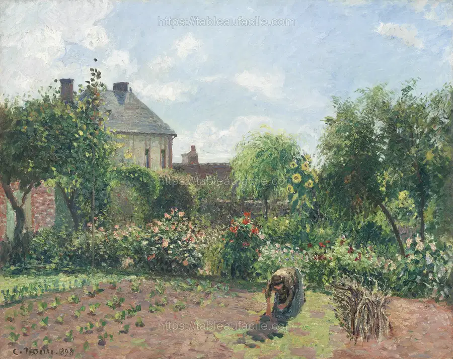 The Artist_s Garden at Eragny (1898) by Camille Pissarro apercu