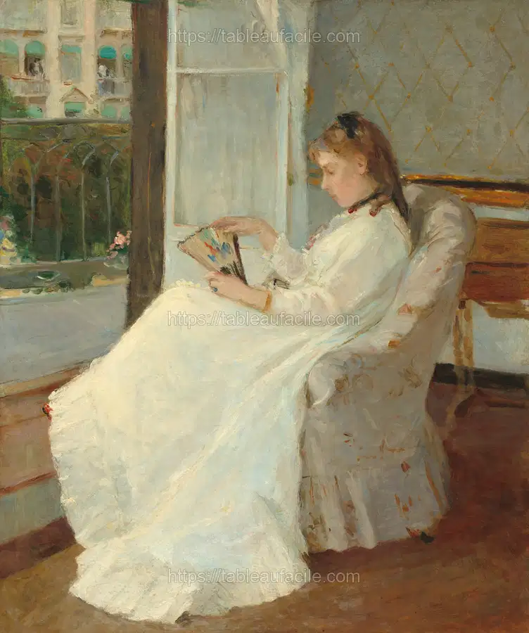 The Artist_s Sister at a Window (1869) Berthe Morisot apercu