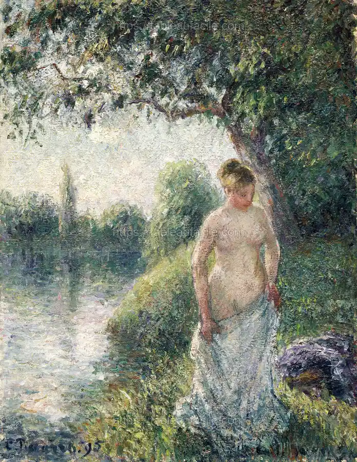 The Bather (1985) by Camille Pissarro apercu