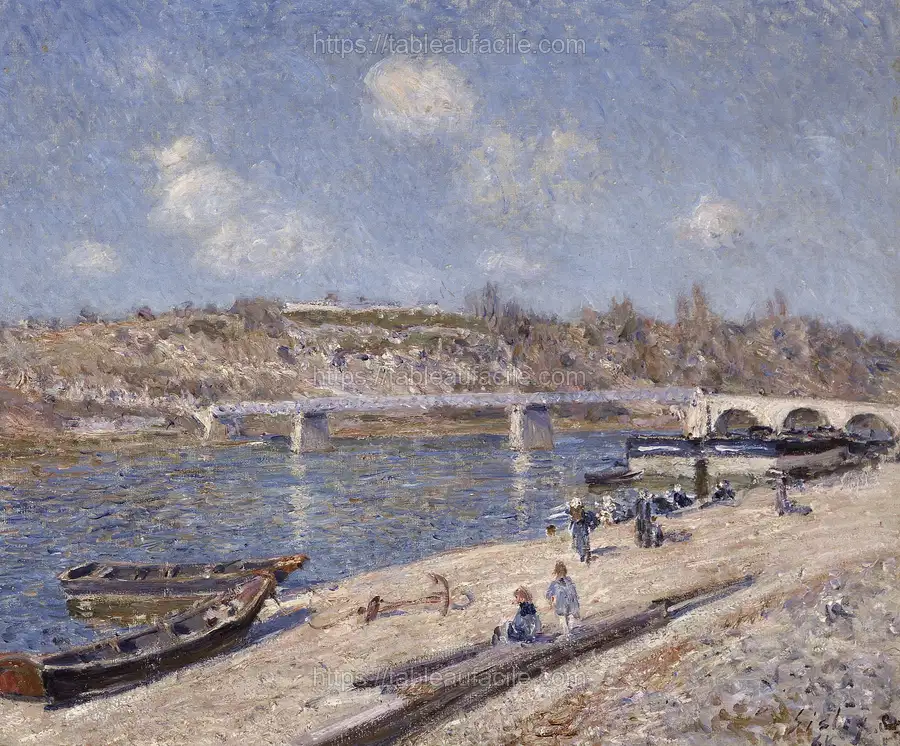 The Beach at Saint-Mammès (1884) Alfred Sisley apercu