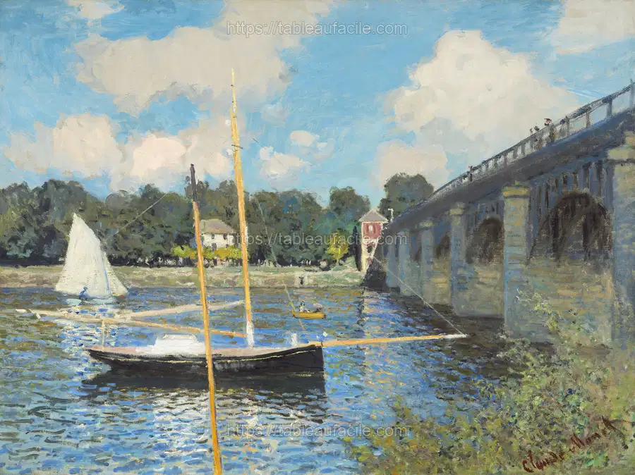 The Bridge at Argenteuil (1874) by Claude Monet apercu