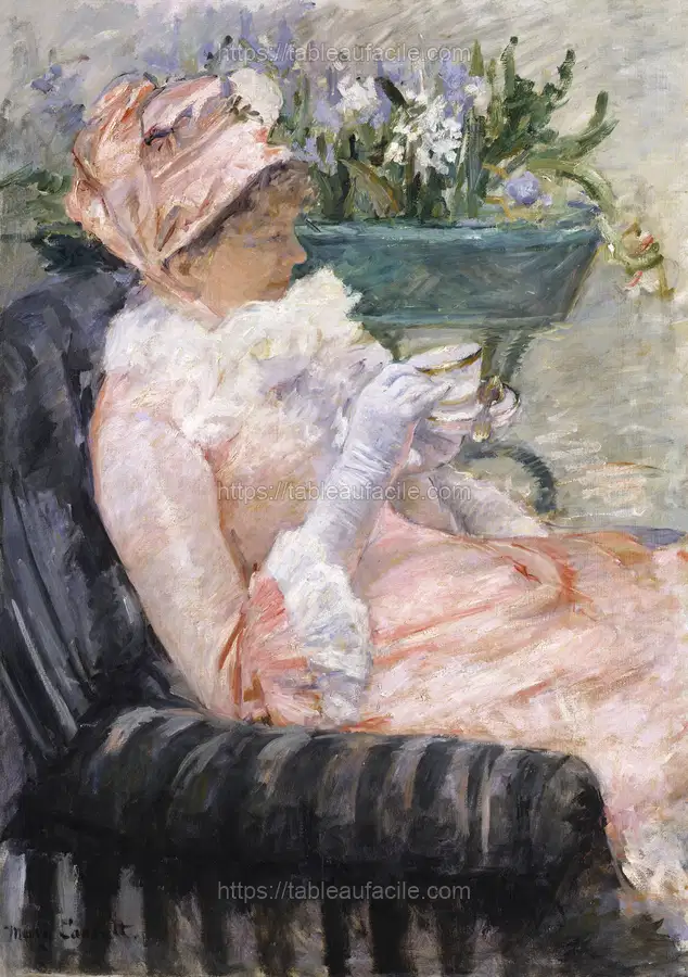 The Cup of Tea (ca. 1880–81) Mary Cassatt apercu