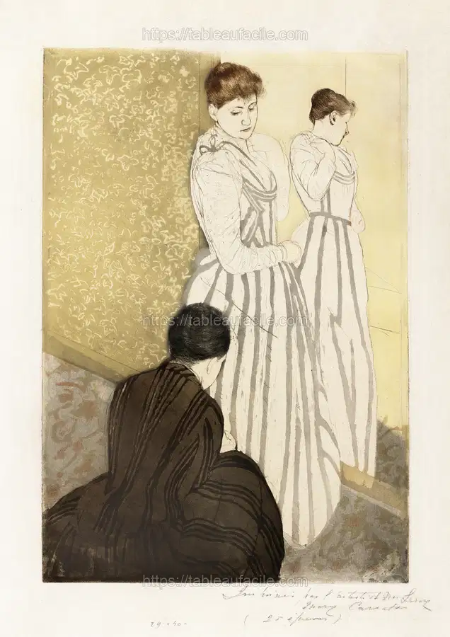 The Fitting (1890–91) by Mary Cassatt apercu