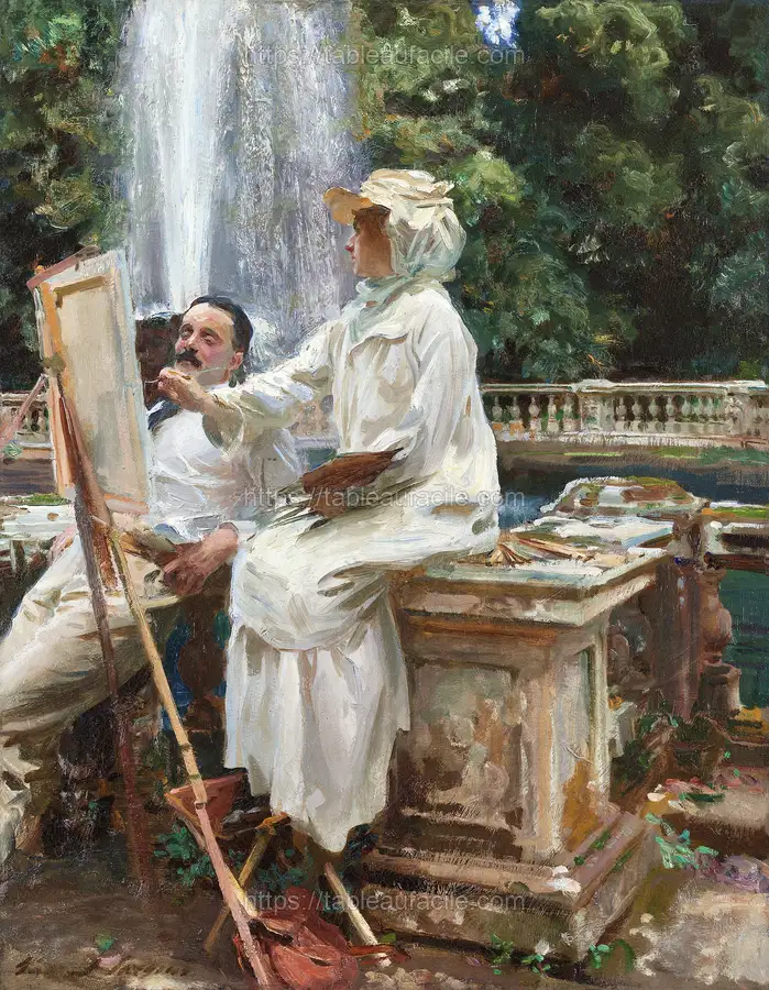 The Fountain, Villa Torlonia, Frascati, Italy (1907) by John Singer Sargent apercu