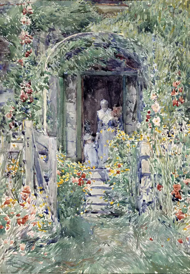 The Garden in Its Glory by Frederick Childe Hassam apercu