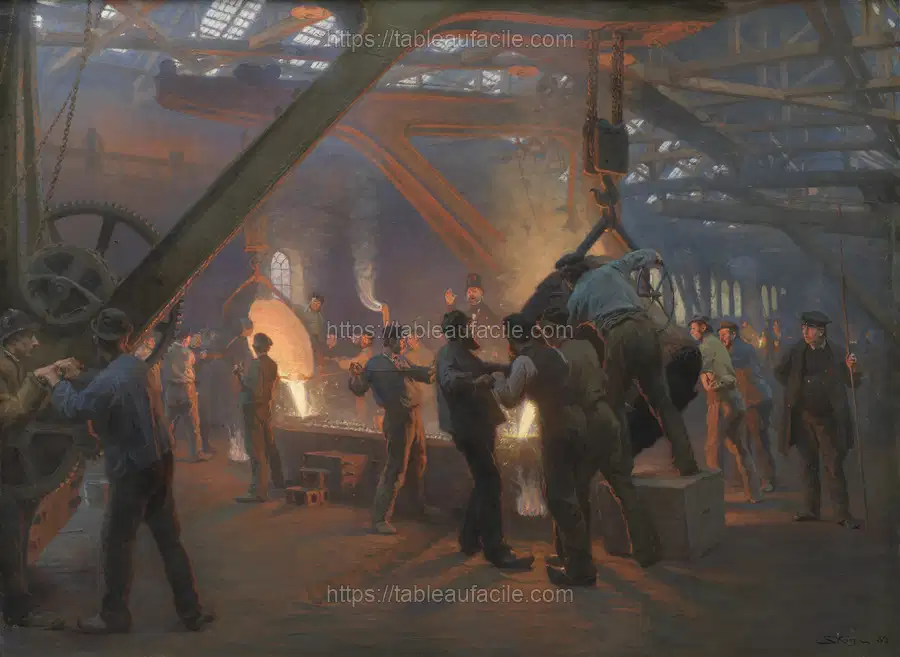 The Iron Foundry, Burmeister and Wain by P.S. Krøyer apercu