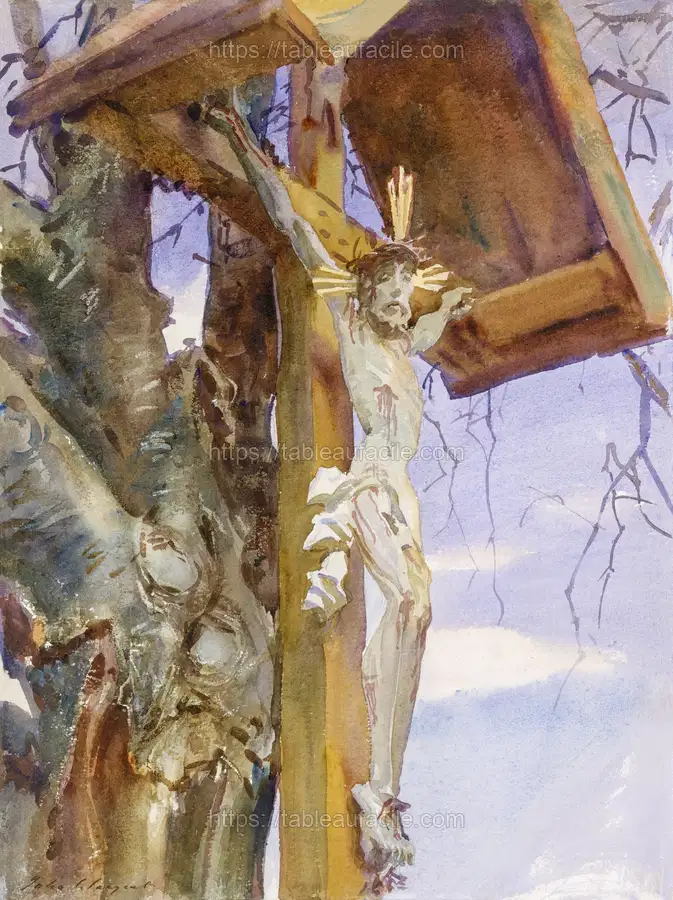Tyrolese Crucifix (1914) by John Singer Sargent apercu