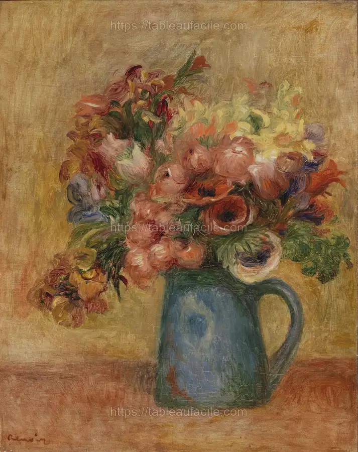 Vase of Flowers (Vase de fleurs ) by Pierre Auguste Renoir apercu