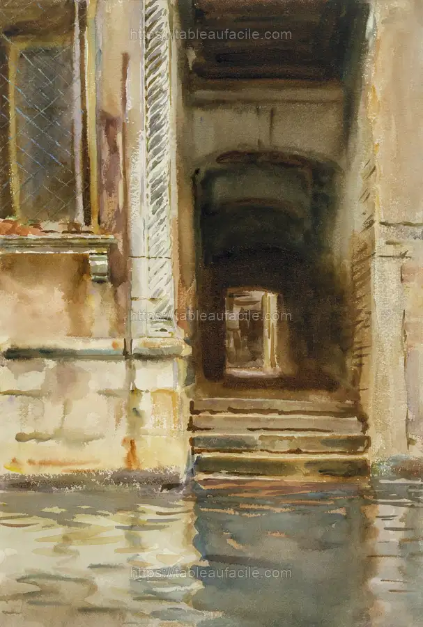 Venetian Passageway (ca. 1905) by John Singer Sargent apercu