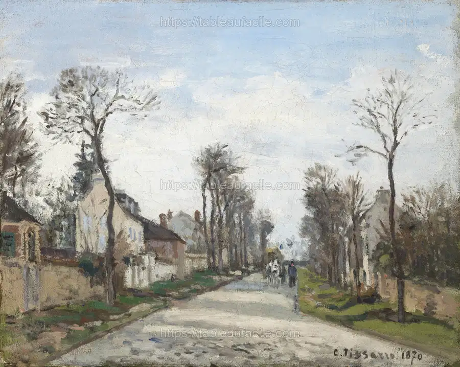 Versailles road, Louveciennes (1870) Camille Pissarro apercu