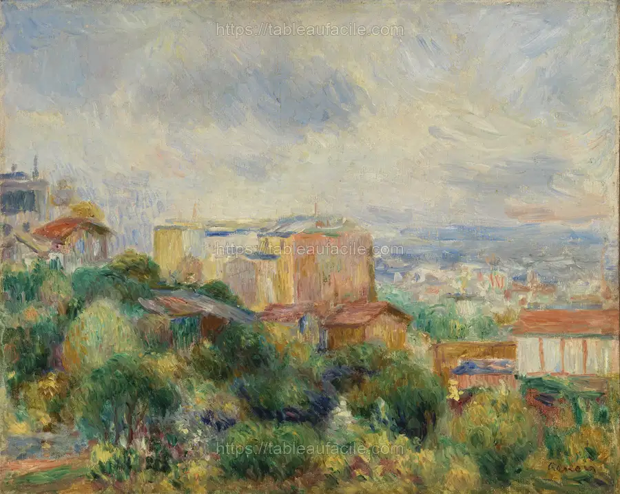 View From Montmartre (Vue de Montmartre) by Pierre Auguste Renoir apercu
