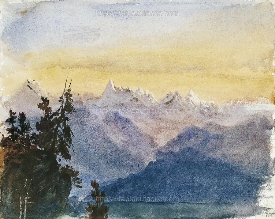 View from Mount Pilatus (1870) by John Singer Sargent apercu