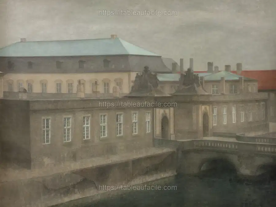 View of Christiansborg Palace. by Vilhelm Hammershøi apercu