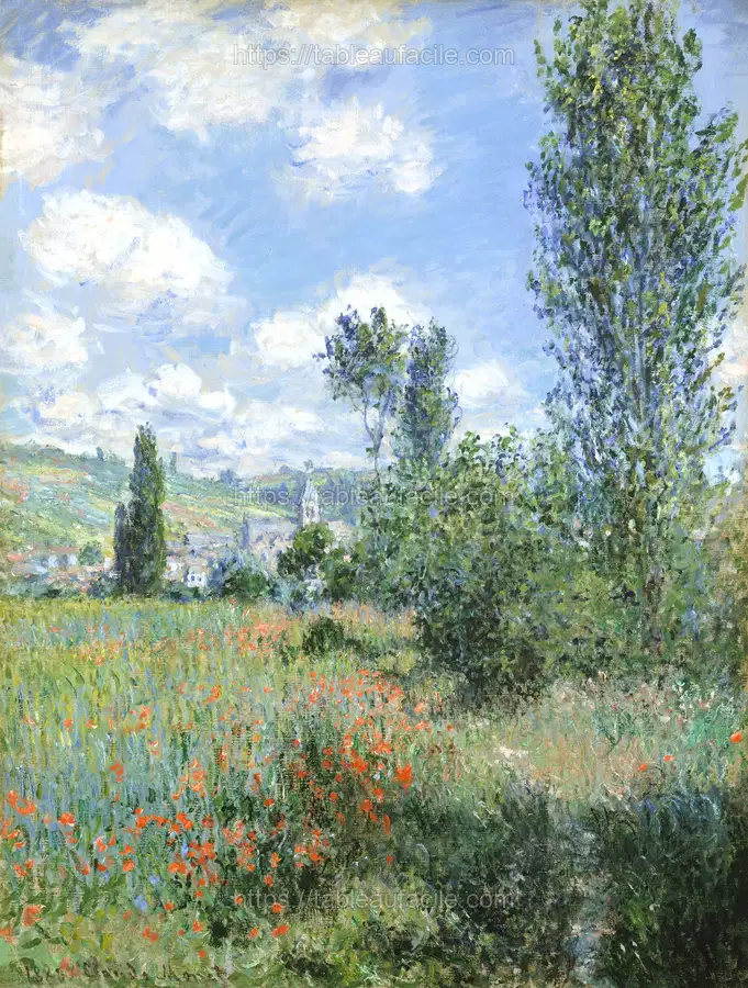 View of Vétheuil (1880) by Claude Monet apercu