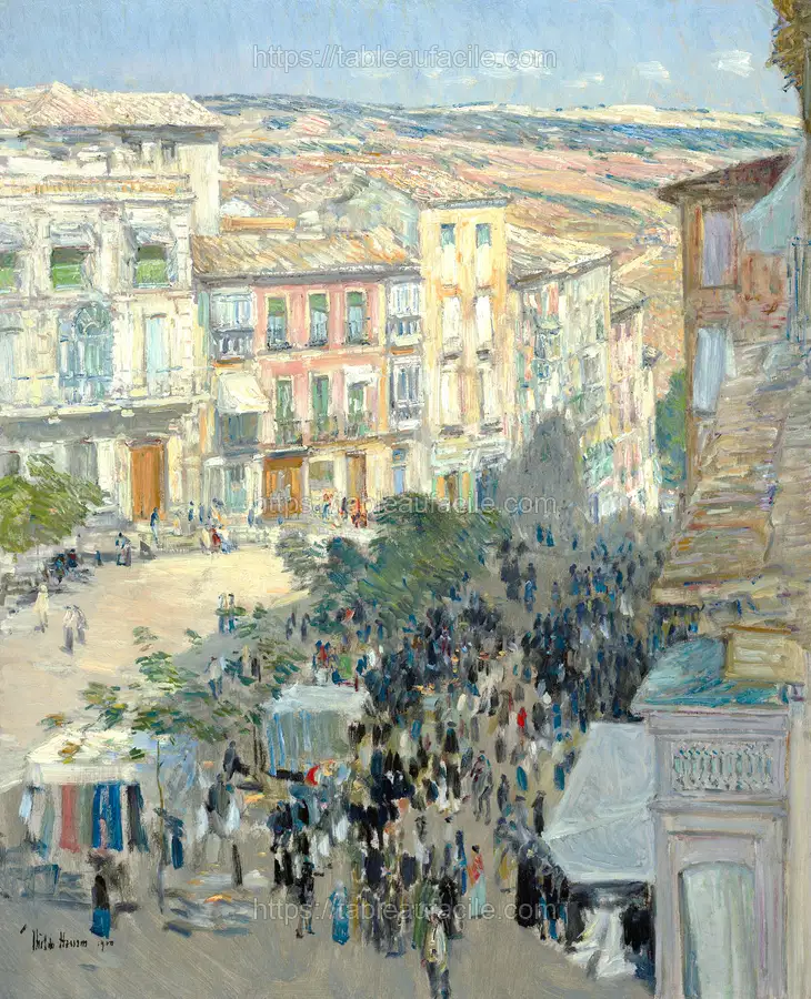 View of a Southern French City (1910) by Frederick Childe Hassam apercu
