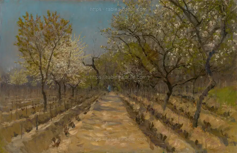 Vineyard by László Mednyánszky apercu