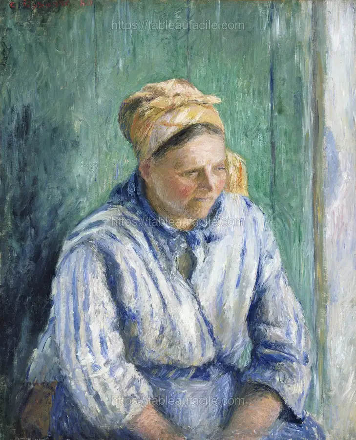 Washerwoman, Study (1880) by Camille Pissarro apercu