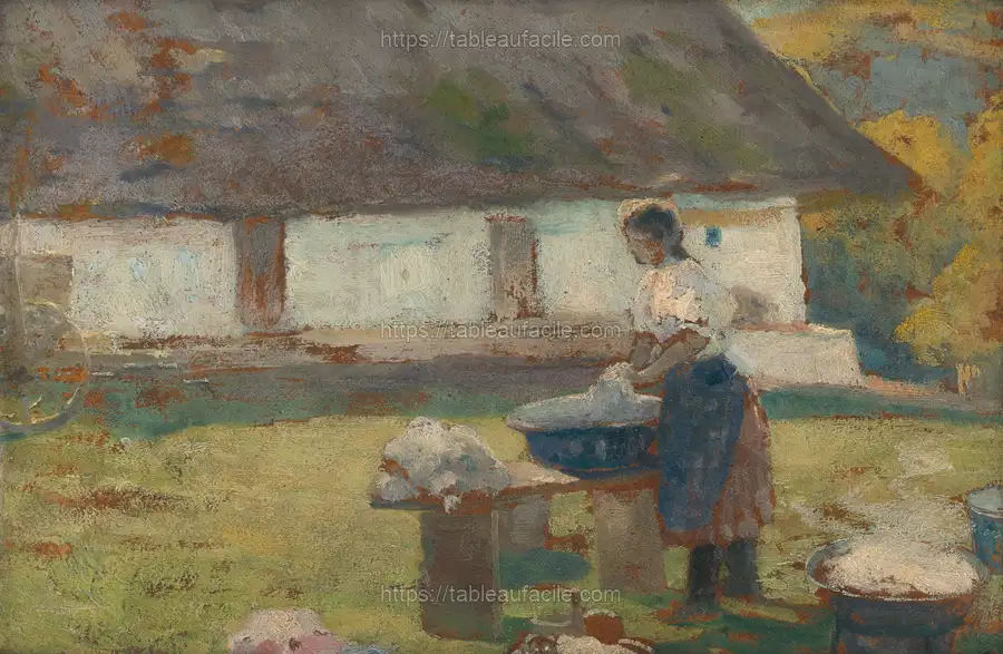 Washing machine in front of the tree by Lajos Csordák apercu
