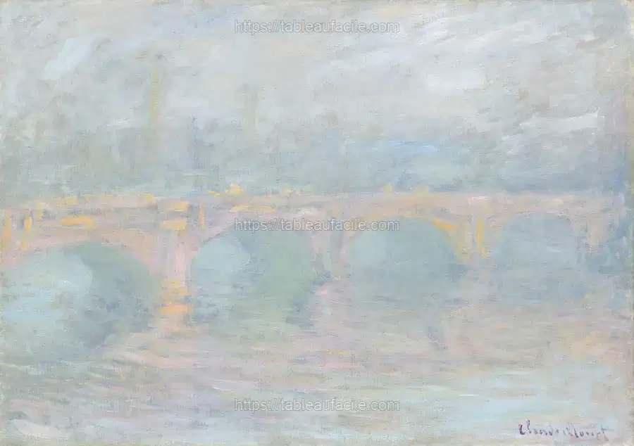 Waterloo Bridge, London, at Sunset (1901) by Claude Monet apercu