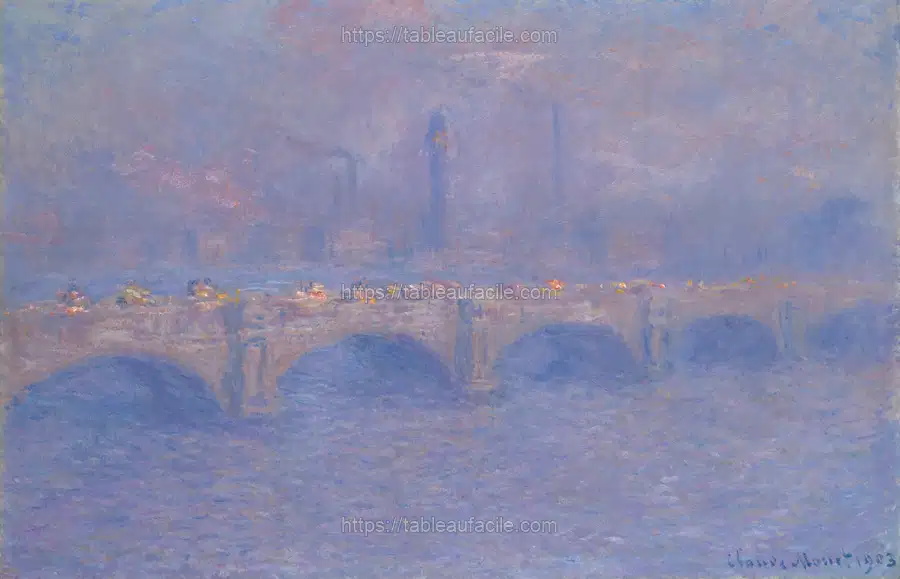Waterloo Bridge, Sunlight Effect by Claude Monet apercu