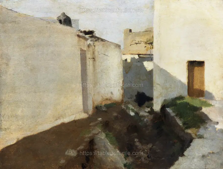 White Walls in Sunlight, Morocco (ca. 1879–1880) by John Singer Sargent apercu