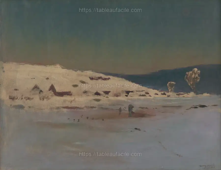 Winter country by László Mednyánszky apercu