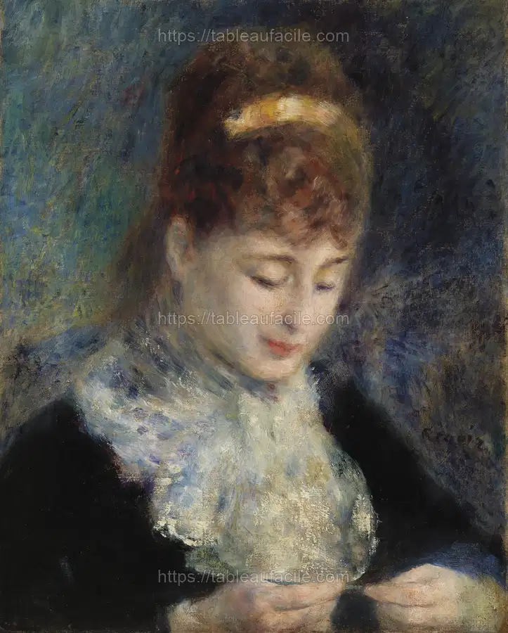 Woman Crocheting (Femme faisant du crochet) by Pierre Auguste Renoir apercu
