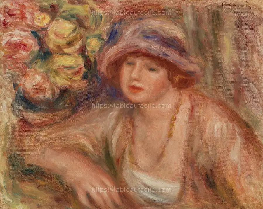 Woman Leaning (Femme accoudée) (1918) by Pierre-Auguste Renoir apercu