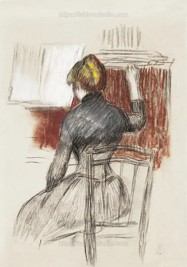 Woman at a Piano by Pierre-Auguste Renoir apercu