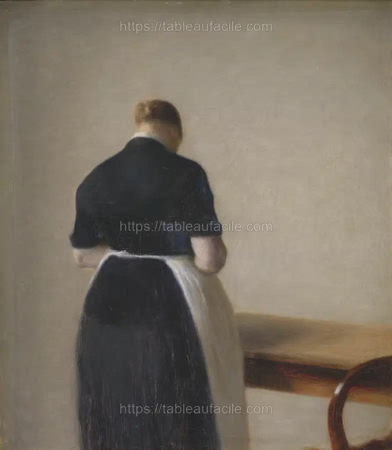 Woman seen from the Back by Vilhelm Hammershøi apercu
