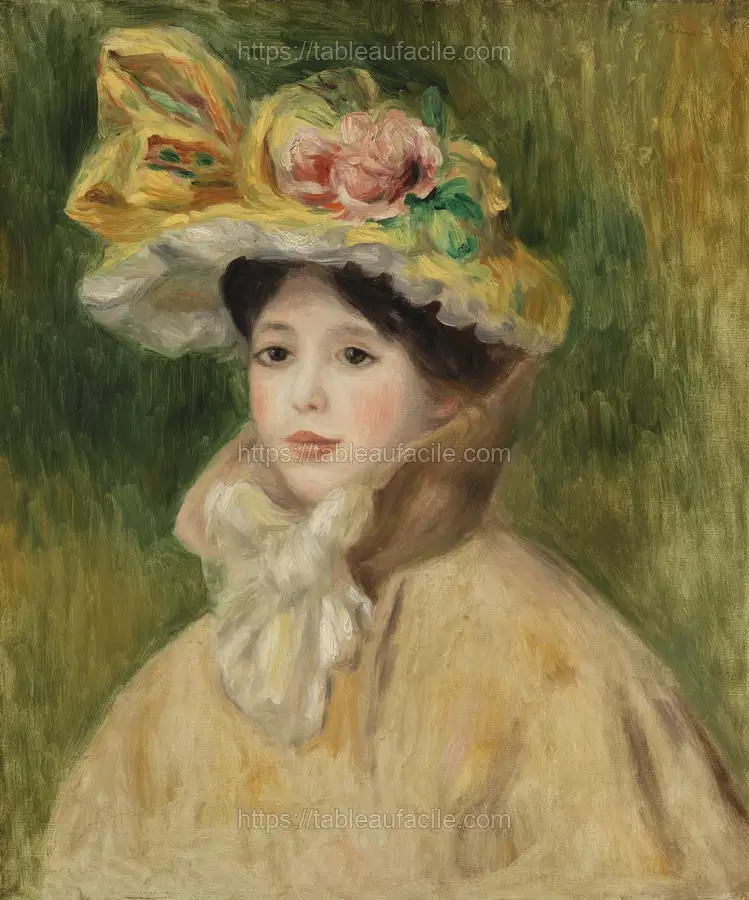 Woman with Capeline (Femme Ã  la capeline) by Pierre Auguste Renoir apercu