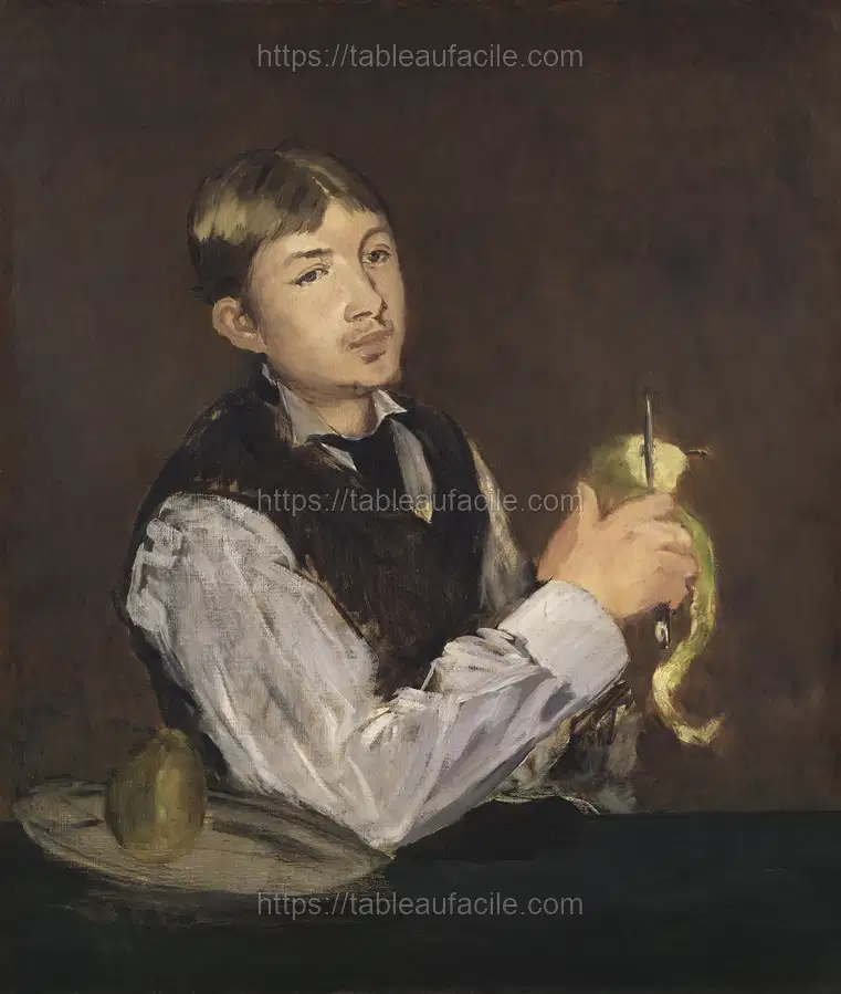 Young Boy Peeling a Pear  Edouard Manet apercu