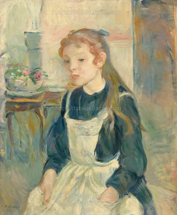 Young Girl with an Apron (1891) Berthe Morisot apercu