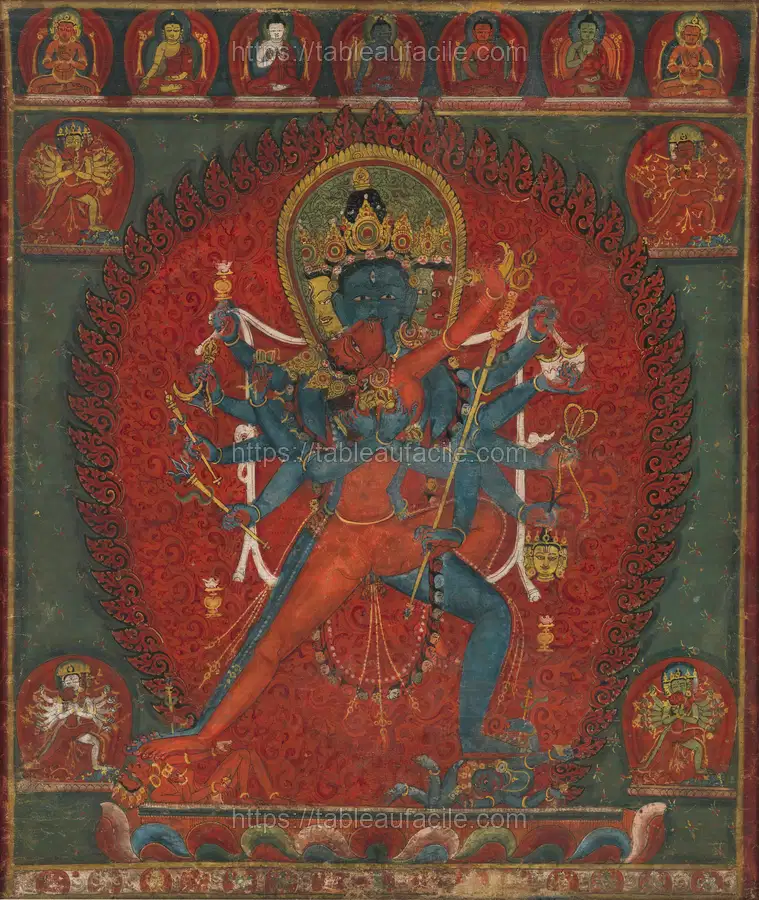 Chakrasamvara and Vajravarahi, Nepal, Kathmandu Valley apercu