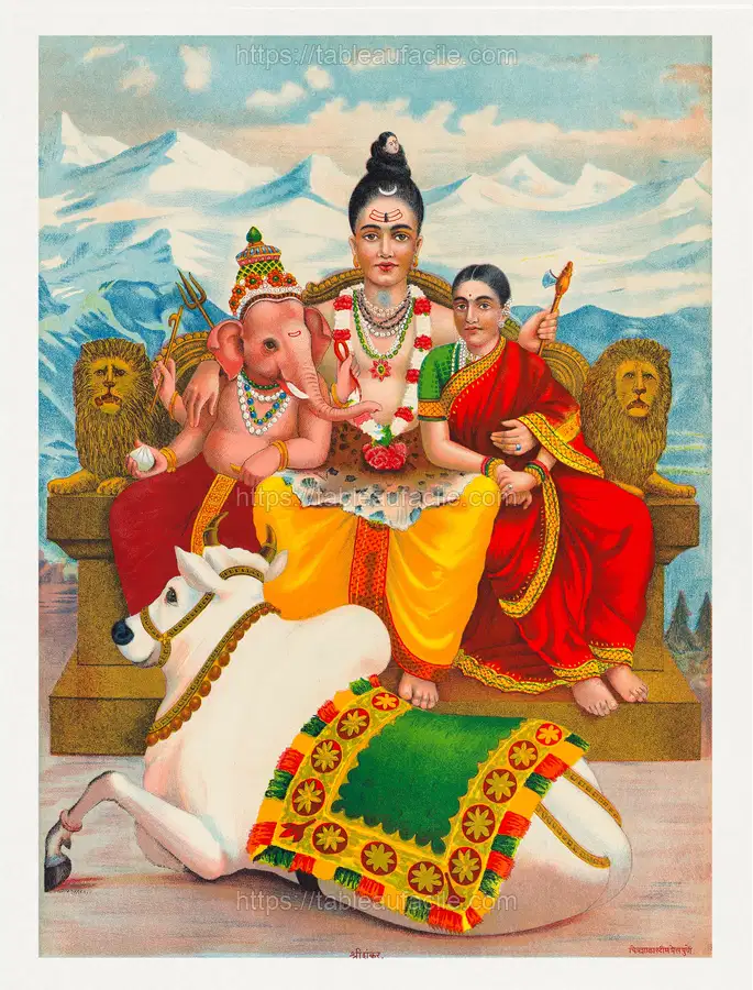 Shri Shankara Shiva (1890–20), vintage Hindu God illustration apercu