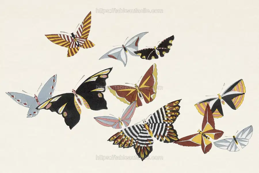 All Kinds of Butterflies, Vol.1 (1908)  by Kamisaka Sekka apercu