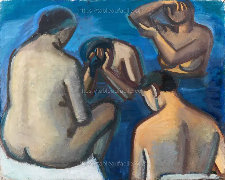 After the bath (1924) vintage illustration by Vilhelm Lundstrom apercu